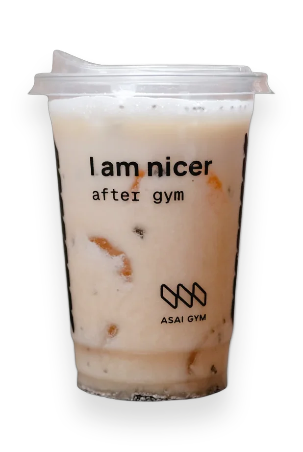 Busy Relaxing Bali smoothie in an ASAI GYM cup