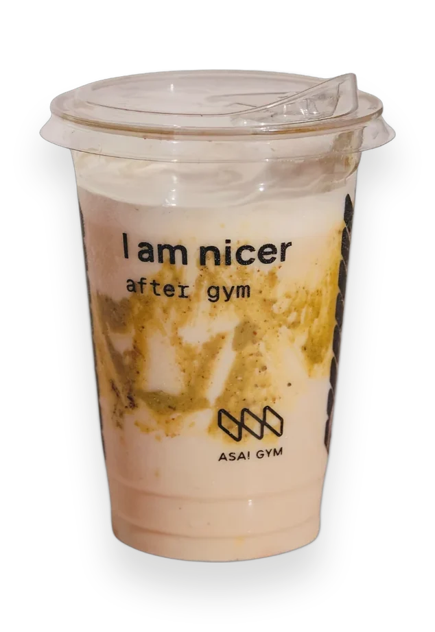 Legs Day smoothie in an ASAI GYM cup