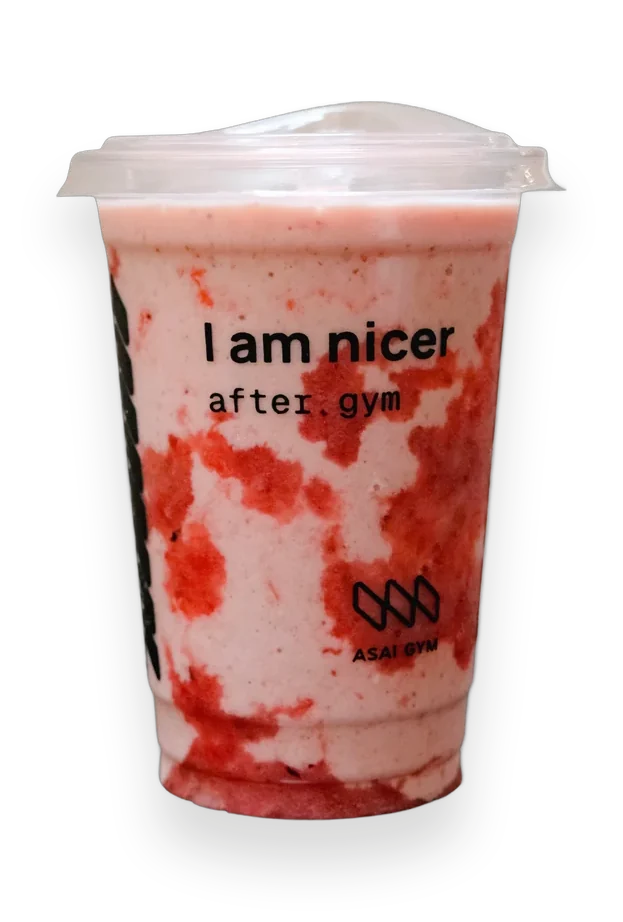 Main Character smoothie in an ASAI GYM cup