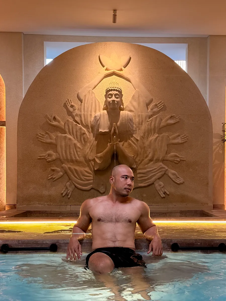 The thermal pool at ASAI Spa
